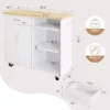 106410-235722.webp Versatile White Kitchen Island Cart with Storage and Wheels
