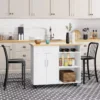 106410-8893b5.webp Versatile White Kitchen Island Cart with Storage and Wheels