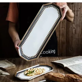 106446-0b039b.webp Kitchen Storage Tray: Nordic Light Luxury Ceramic Plate Organizer