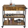 Versatile 3-Tier Rolling Kitchen Cart with Storage