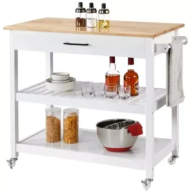 106449-2ac525.webp Elegant 40" White Kitchen Island Cart with Ample Storage