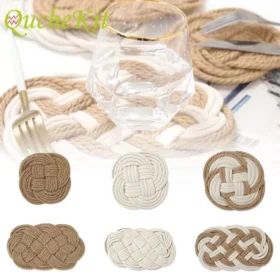 106456-aa9d0d.webp Handmade Woven Cotton & Jute Table Mat Set - Elegant Kitchen Decor