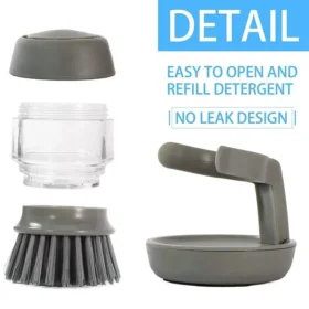 106684-0949d0.webp Eco-Friendly Kitchen Scrub Brush with Soap Dispenser and Holder