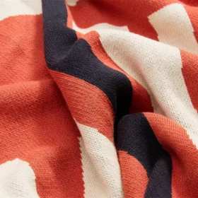 Spring Tulip Floral Cotton Knitted Throw