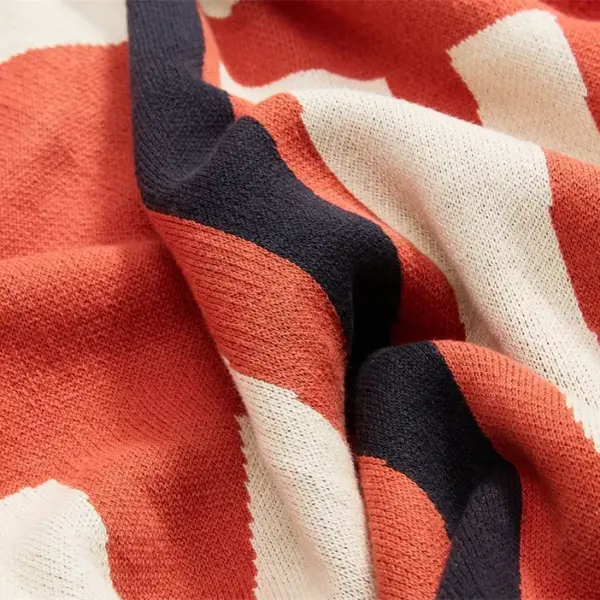 Spring Tulip Floral Cotton Knitted Throw