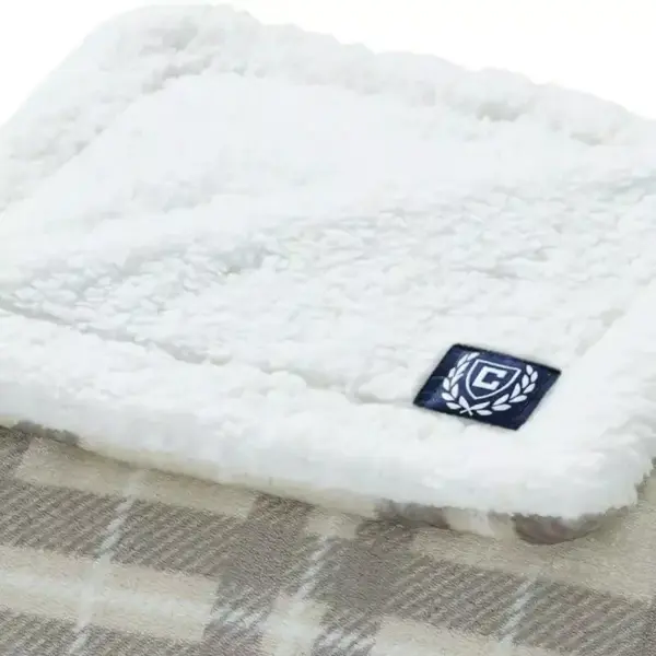 107058-043be9.webp Luxury Plaid King Blanket with Sherpa Reverse