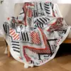 Bohemian Nordic Knitted Blanket