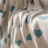 Cozy Knitted Love Sofa Blanket