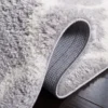 107130-1ac4a4.webp Elegant Gray/Ivory Trellis Shag Area Rug, 5' x 7' - Soft Polyester, Power Loomed