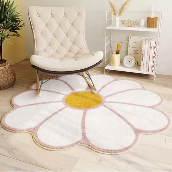 107185-147710.webp Versatile Flower-Shaped Imitation Cashmere Floor Mat
