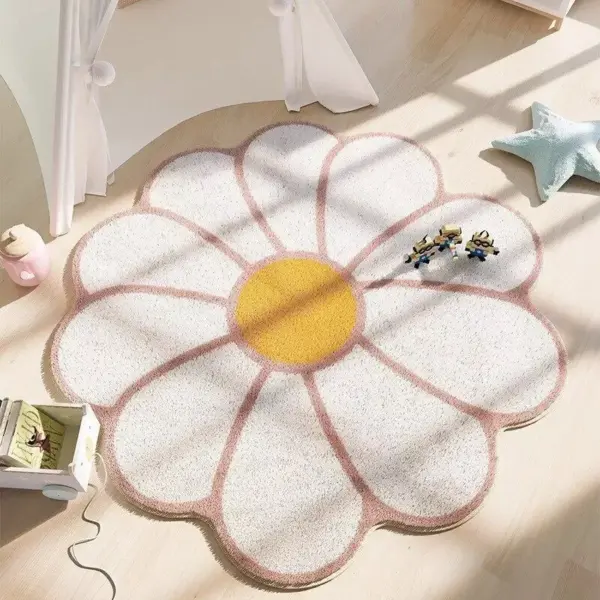 107185-bb904b.webp Versatile Flower-Shaped Imitation Cashmere Floor Mat