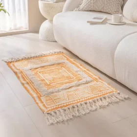 107196-c19b5d.webp Bohemian Cotton Linen Woven Tassel Rug