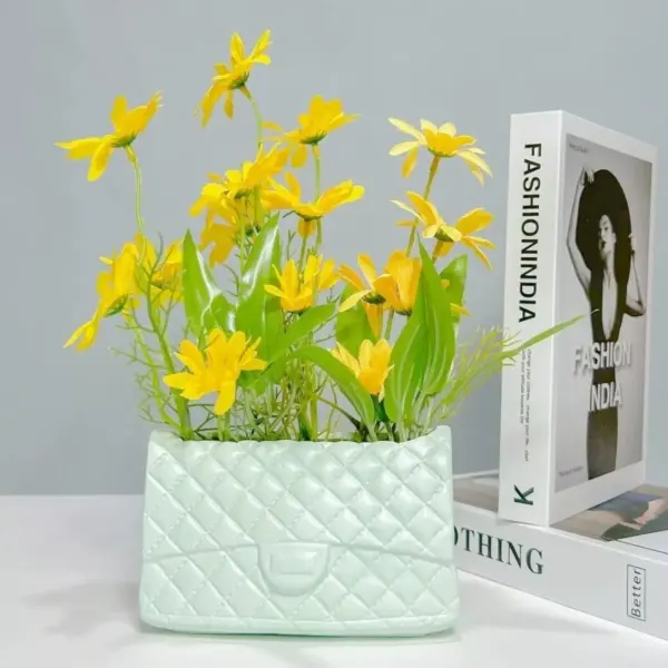 Chic Ceramic Handbag Vase