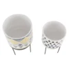 107509-7cac43.webp Mid-Century Modern Round Ceramic Planters with Metal Stand