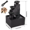 Tranquil Tabletop Waterfall Fountain with Soft LED Lights and Natural Ambience