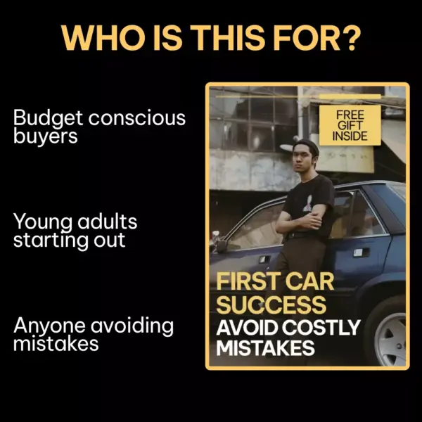 First Car Success: Avoid Costly Mistakes | Smart First-Time Buyer eBook to Avoid Common First Car Buyer Mistakes & Buy With Confidence