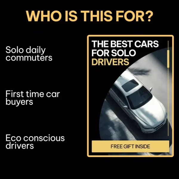 The Best Cars for Solo Drivers | Smart, Efficient & Stylish Vehicle Guide Ebook | best cars for solo drivers