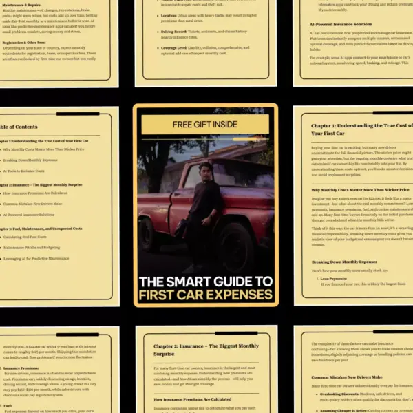 The Smart Guide to First Car Expenses | Digital Guide for Understanding the Monthly Costs of Owning a First Car