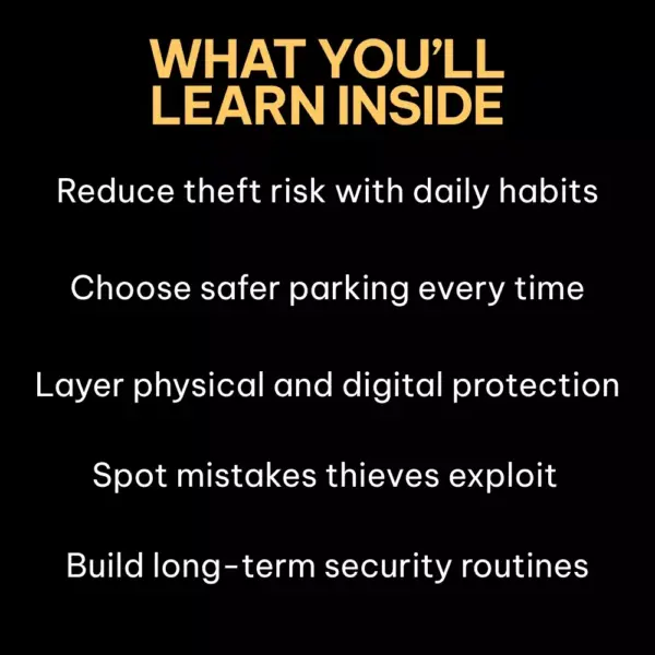 Lock It Before It’s Gone | Car Theft Prevention Guide, Vehicle Security eBook, Smart Anti-Theft Checklist for Drivers & Travelers