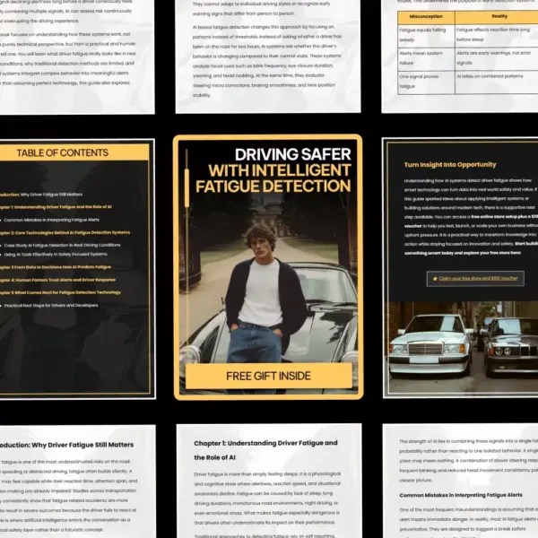 Driving Safer With Intelligent Fatigue Detection – Practical eBook Guide to AI Systems for Detecting Driver Fatigue, Smarter Road Safety, Human Factors & Future Technology