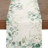 111885-3c7a09.webp Spring Green Eucalyptus Linen Table Runner