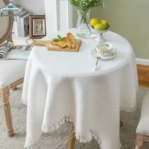 112107-26722e.webp Elegant Crocheted Cotton-Polyester Tablecloth