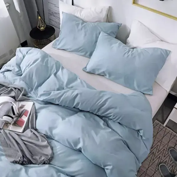 Luxurious Solid Duvet Cover Set with Pillowcases