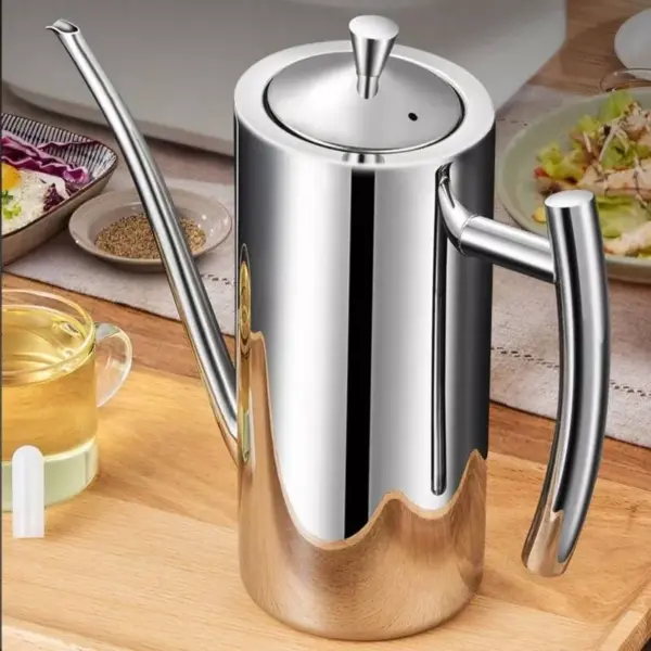 Stainless Steel No-Drip Oil and Vinegar Dispenser: Sleek, Eco-Friendly Kitchen Essential