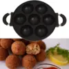 112706-15e6ca.webp Versatile 7-Hole Non-Stick Cast Iron Cooking Pan – Perfect for Omelettes, Burgers, and Baking