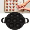 112706-3d0749.webp Versatile 7-Hole Non-Stick Cast Iron Cooking Pan – Perfect for Omelettes, Burgers, and Baking