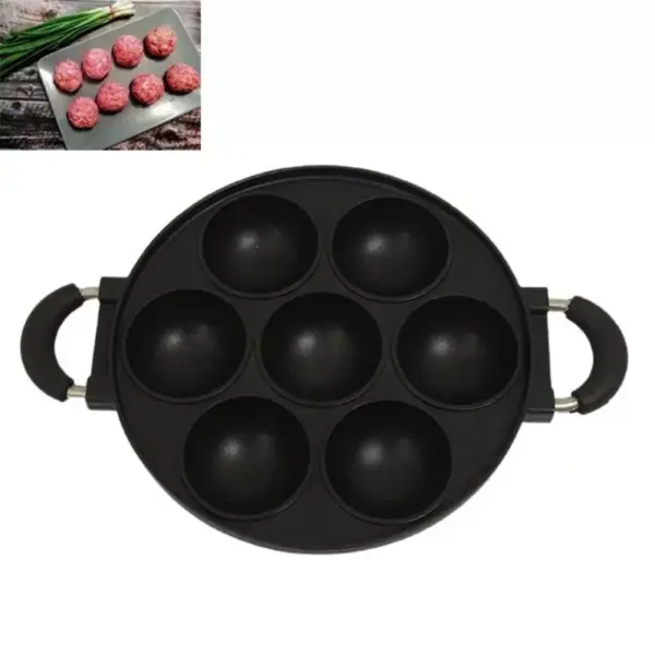 112706-80f929.webp Versatile 7-Hole Non-Stick Cast Iron Cooking Pan – Perfect for Omelettes, Burgers, and Baking