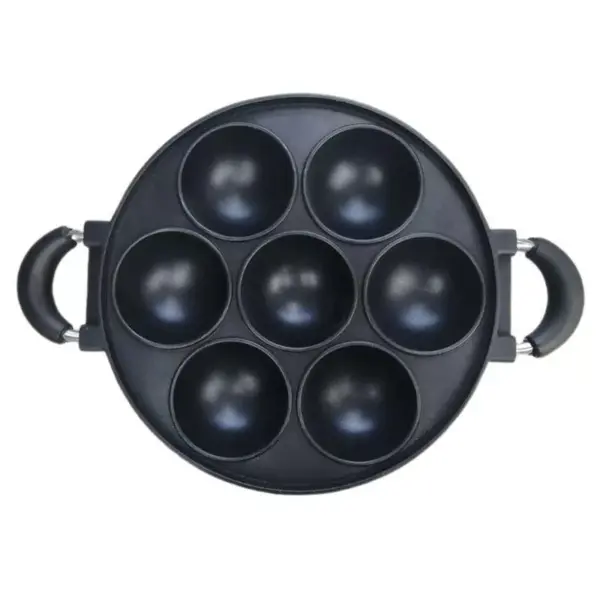 112706-b81829.webp Versatile 7-Hole Non-Stick Cast Iron Cooking Pan – Perfect for Omelettes, Burgers, and Baking