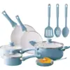 112709-40f0d2.webp Deluxe Aqua 12-Piece Ceramic Nonstick Cookware Set - Eco-Friendly, Hand Wash Only