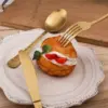 Best 24 Piece Elegant Golden Cutlery Set