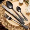 Best 24 Piece Elegant Golden Cutlery Set