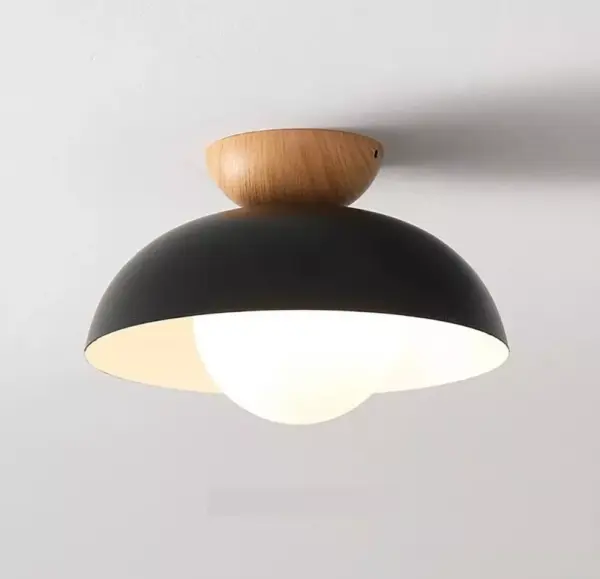 Modern Nordic Wood & Iron LED Ceiling Pendant Light - Versatile Elegance for Home Decor