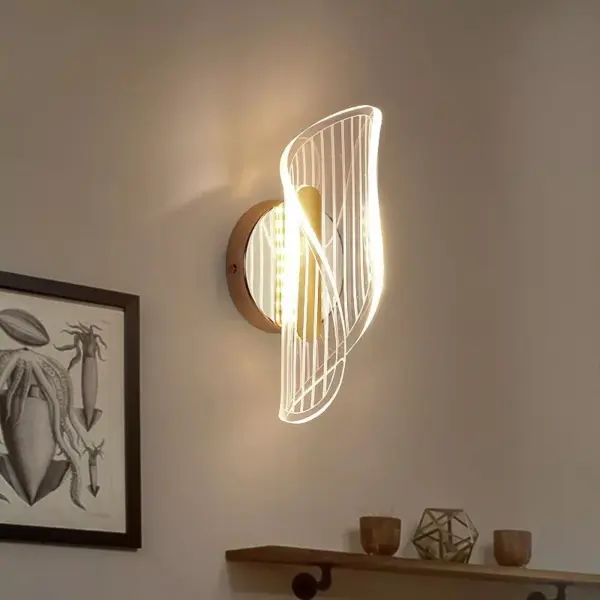 113152-0960e4.webp Versatile LED Wall Sconce: 3-Color Modern Indoor Lighting Fixture