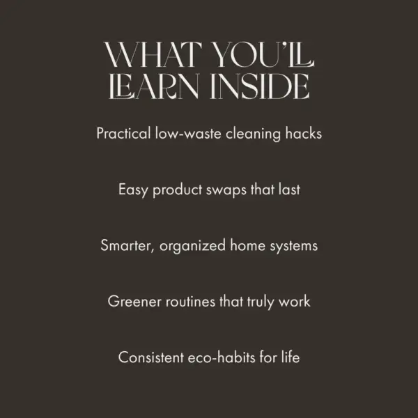 Clean Smarter Live Lighter | Eco-Friendly Cleaning eBook | Tips for Reducing Waste in Cleaning | Sustainable Home Guide | Zero-Waste Cleaning Habits