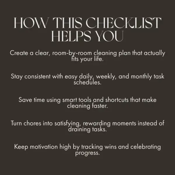 Your Fun, Foolproof Cleaning Schedule Checklist | Printable & Digital Home Organization Guide for Busy People | Learn How to Create a Cleaning Schedule That Works
