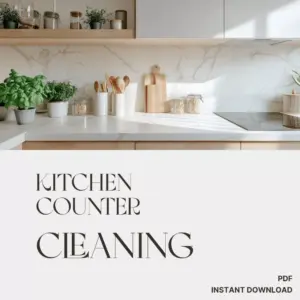 The Kitchen Counter Cleaning Checklist | Digital Download for Sparkling Surfaces | How to Keep Your Kitchen Counters Clear eBook & Printable Guide