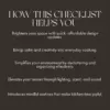 Kitchen Mood Makeover Checklist | Printable Home Decor Guide for Easy Ways to Change Kitchen Mood | Digital Download