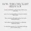 Simple Habits for a Tidy Kitchen Checklist | Digital Download for Busy Homeowners | Kitchen Organization Guide with what simple hacks keep counters clear