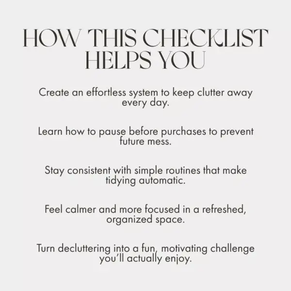 Simple Habits for a Tidy Kitchen Checklist | Digital Download for Busy Homeowners | Kitchen Organization Guide with what simple hacks keep counters clear