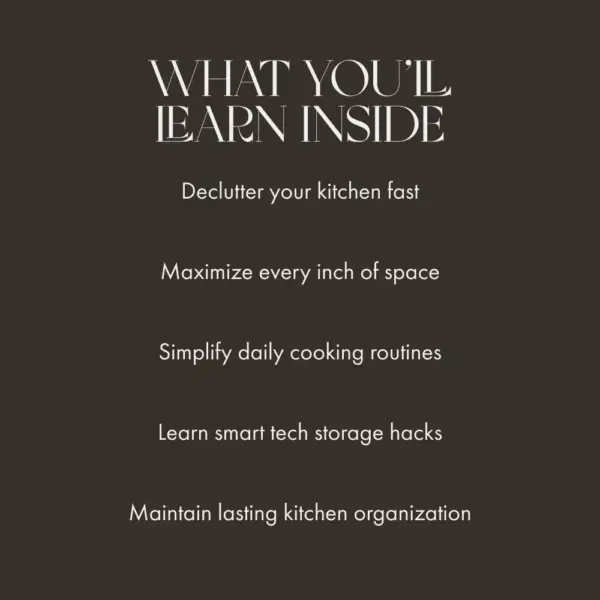 Tips for Kitchen Storage Systems | Digital Download Guide for Kitchen Organization, Pantry Planning, and Smart Home Optimization | eBook & Checklist for Decluttering and Efficient Storage Solutions