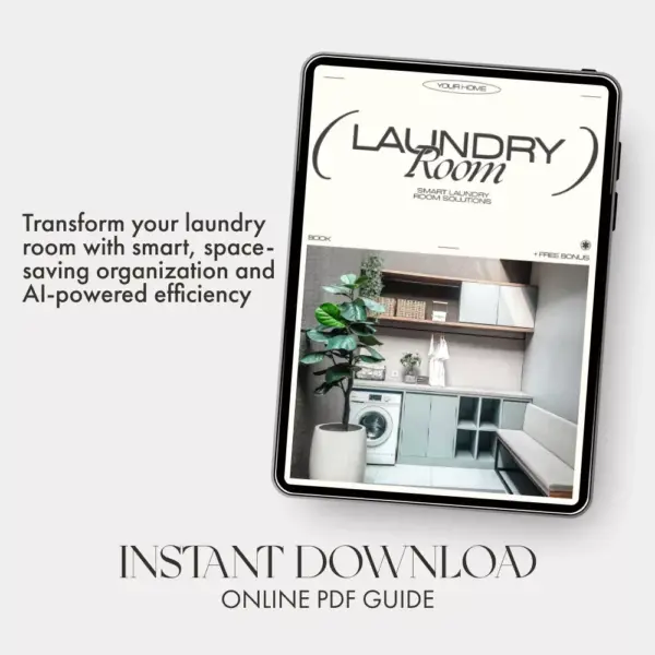 Smart Laundry Room Solutions | How to Organize Your Laundry Room eBook | Digital Download for Home Organization & Storage Efficiency