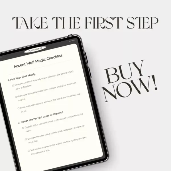 Accent Wall Magic Checklist | Digital Home Decor Guide | How to Create an Accent Wall Like a Pro | DIY Accent Wall Makeover Printable