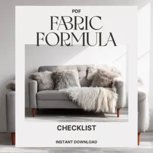 The Fabric Formula for Cozy Living | Printable Home Décor Checklist | Digital Download Guide for the Best Way to Use Fabrics for Cozy Home Styling