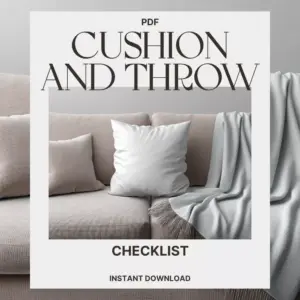 Cushion & Throw Magic Checklist | Digital Download Home Styling Guide | How to Style Cushions and Throws for a Cozy, Designer Look