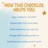 First Bites, Big Smiles | Baby’s First Foods Checklist | Printable Digital Download | Tips for First Solid Foods for Baby | Starting Solids Made Simple