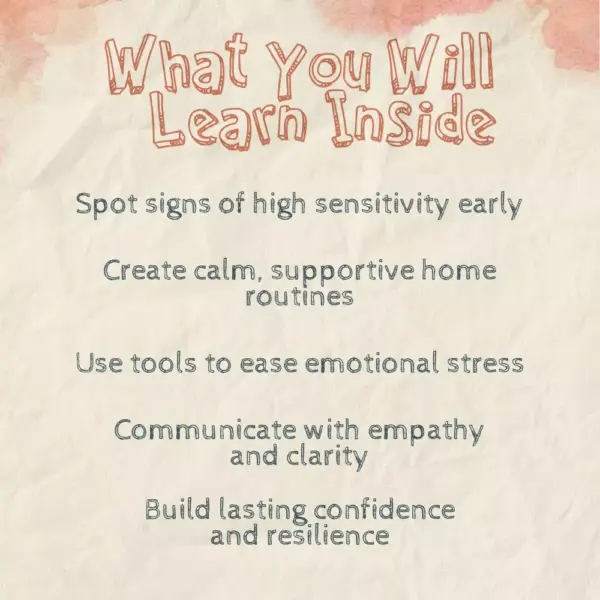 Tender Minds, Strong Hearts: Supporting Your Highly Sensitive Child | Best Way to Support Highly Sensitive Child | Parenting Guide, eBook, Digital Download